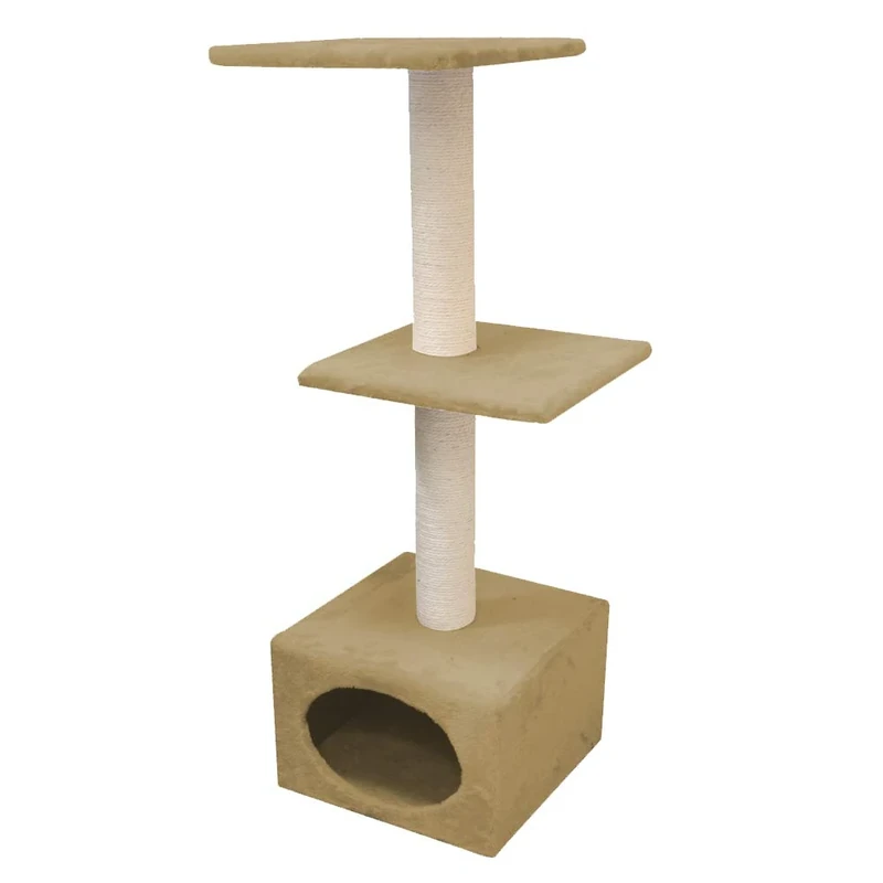 croci Munich Cat Scraper, 35 x 35 x 103 cm, Beige