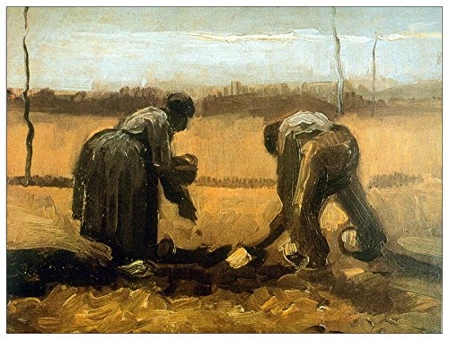 ArtPlaza Van Gogh Vincent-Planting Decorative Panel, Wood, Multi-Colour, 80 x 1.8 x 60 cm