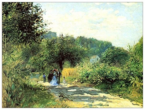 ArtPlaza Renoir Pierre-Auguste-Road to Louveciennes Decorative Panel, Wood, Multi-Colour, 80 x 1.8 x 60 cm