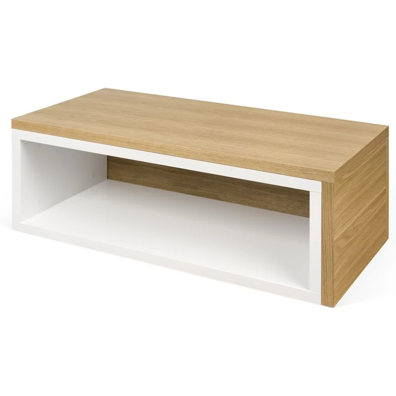 TemaHome Jazz Coffee Table, Oak and White, 90 x 45 x 33 cm