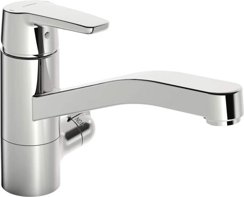 Hansa 52662293 Mixer Sink Tap Hansapolo DN15/Shut Off Valve for Cold Water Only Device/Pivoting Spout 120 Degree/60 Degree Set Squares |12l/min, Depth: 216 mm