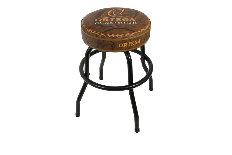 Ortega Guitars Padded Stage Stool – for Stage, Bar, Studio, Showroom – Height 61 cm – Vintage Brown (OBS24V2)