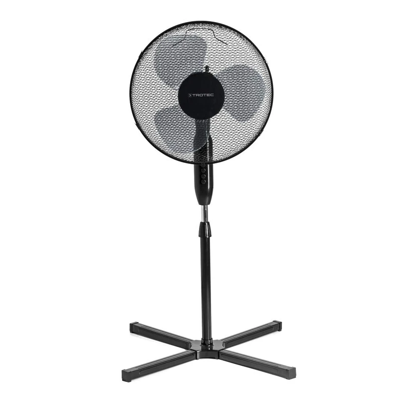 TROTEC TVE 17 S Pedestal Fan | Height Adjustable Between 105 and 122 cm | 80° Automatic Oscillation Function | 3 Speed Fan | 40 Watt Power