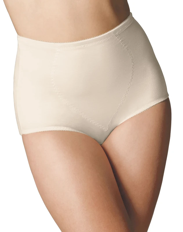 Bali Women's Firm Shapewear Pack, Shaping Brief with Tummy Control, 2-Pack, Nude Jacquard, 3XL (Pack of 2)