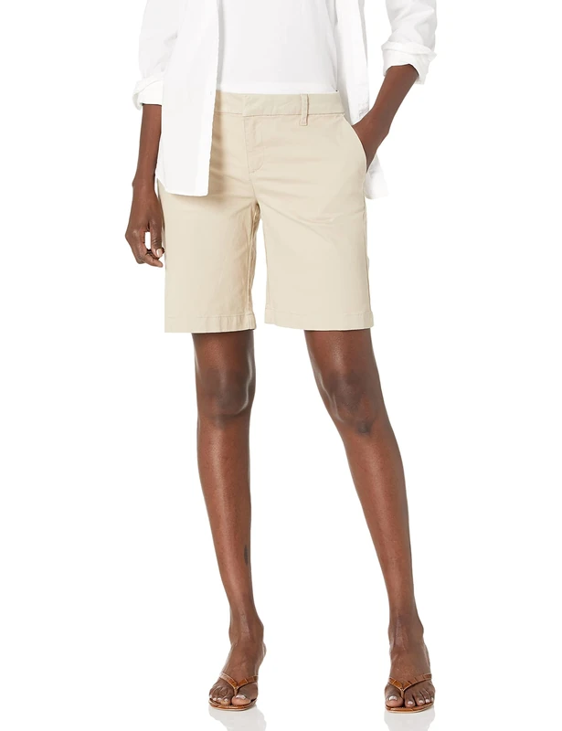 Tommy Hilfiger Women's Hollywood 9" Chino Short-Solid Khaki - Image 1