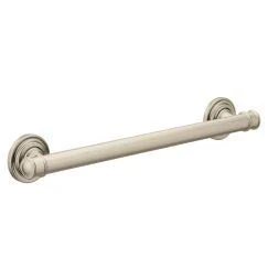 Moen YG6412BN Belfield Safety 12-Inch Stainless Steel Traditional Bathroom Grab Bar, Brushed Nickel, 12 Inch
