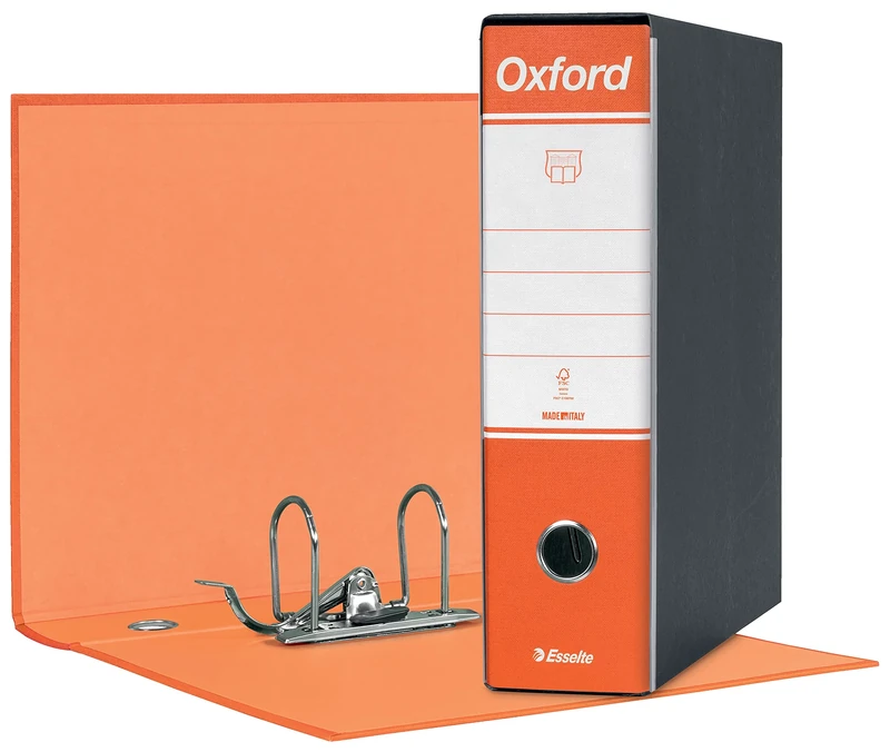 Oxford Esselte 390783200, Ring, Commercial, Cardboard, 8 cm Spine Format for Ring, Pack of 6PZ, Orange