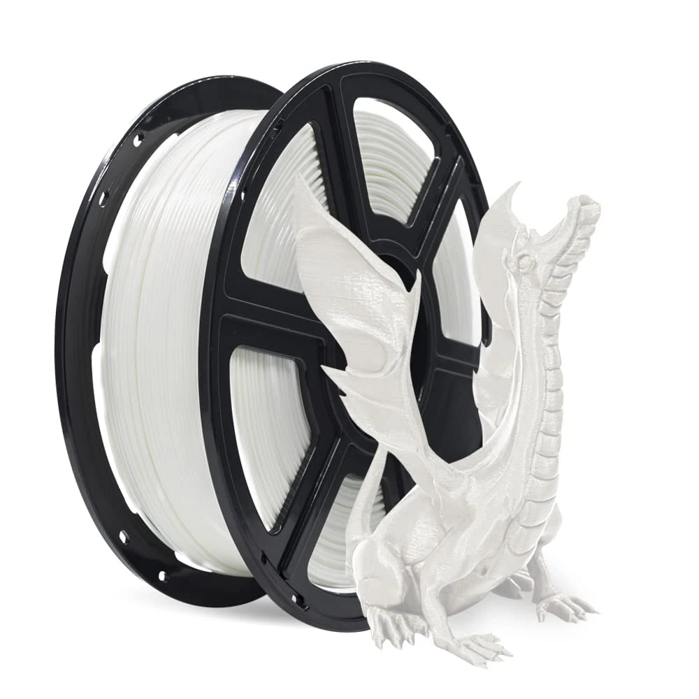 Flashforge PLA 3D Printing Filament 1.75mm 1KG/Roll,1kg Spool (2.2lbs), Dimensional Accuracy +/- 0.02mm, Fit Most FDM Printer (White)