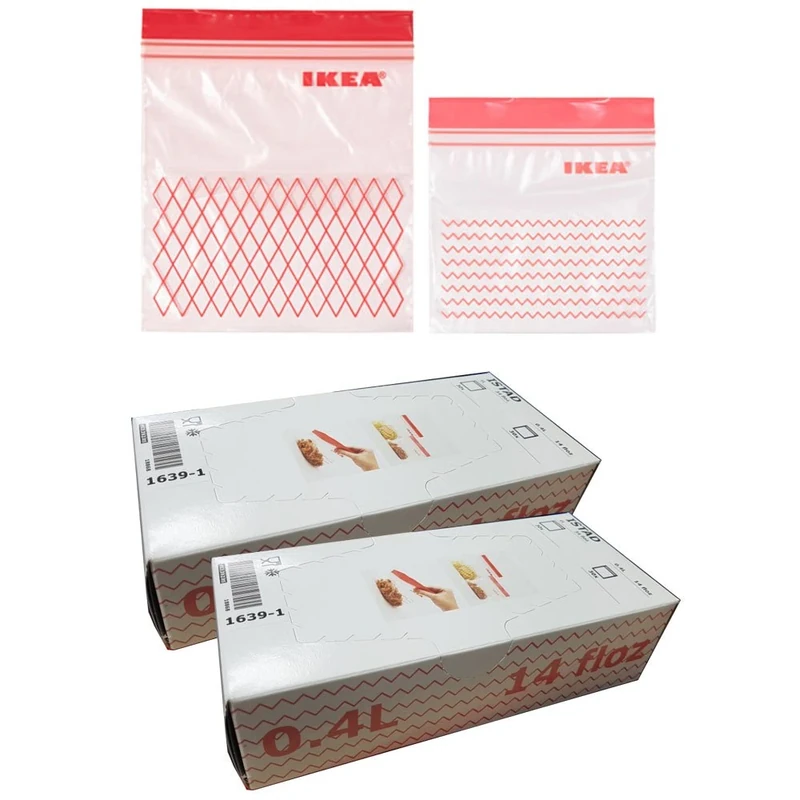 IKEA ISTAD Plastic Freezer Bags - Red 120 Pack