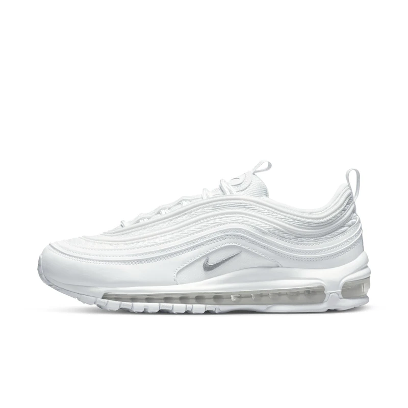 NIKE Men's Nike Air Max 97 Running Shoes, Multicolour White Wolf Grey Black 001, 8.5 UK