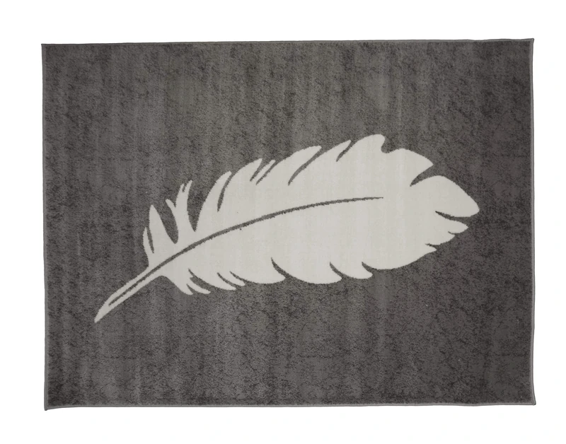 Aratextil Pluma Children's Rug, Acrylic, Grey, 140 x 200 x 30 cm