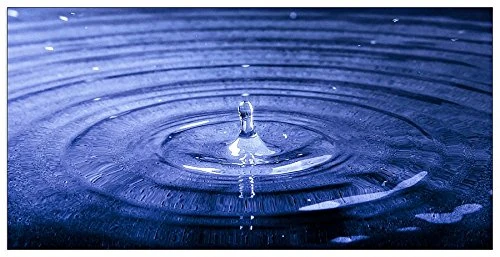 ArtPlaza Art Studio-Water drop Decorative Panel, Wood, Multi-Colour, 100 x 1.8 x 50 cm