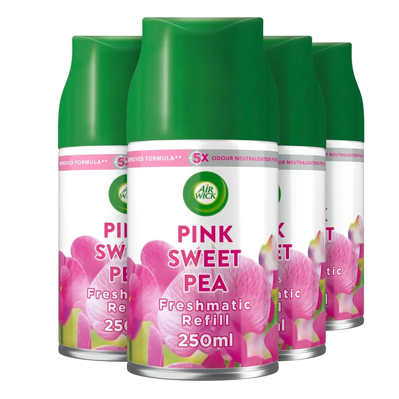 Air Wick Essential Oils Pink Sweet Pea Freshmatic Max Single Refill, 250 ml