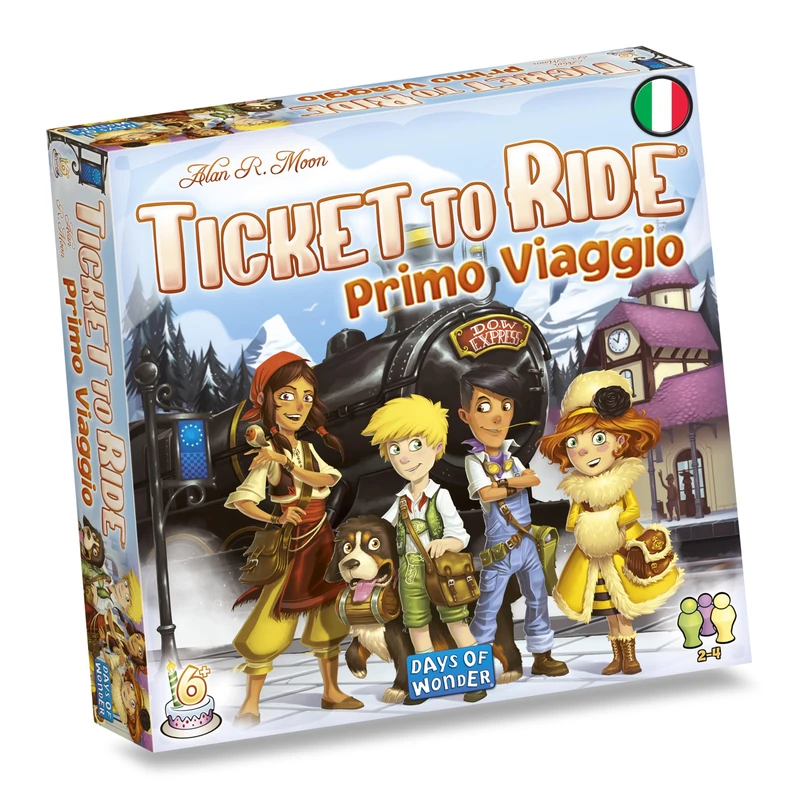 Asmodee - Ticket To Ride: Primo Viaggio, Board Game for the Whole Family, from 6 Years and Up, Italian Edition, 8516
