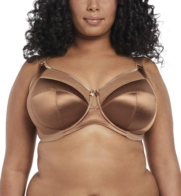 GODDESS Women's Keira Underwire Banded Bra Full Coverage, Cinnamon, 38DD