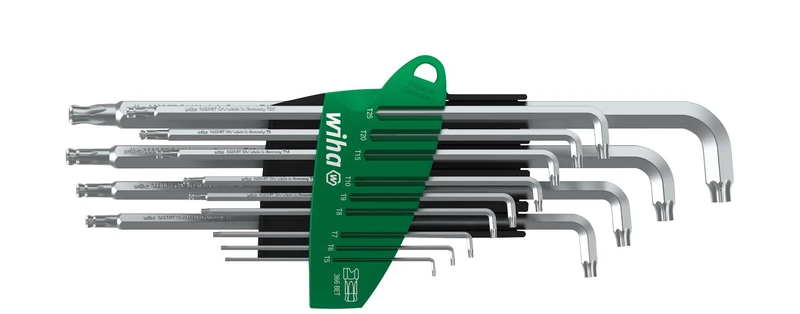 Wiha SB366BETSZ13TS Allen Wrench Set in ProStar Holder Stubby Torx Ball Head, Pivoting for Hard to Reach Areas, Titanium Silver 13 Pieces in Blister Pack (40980)