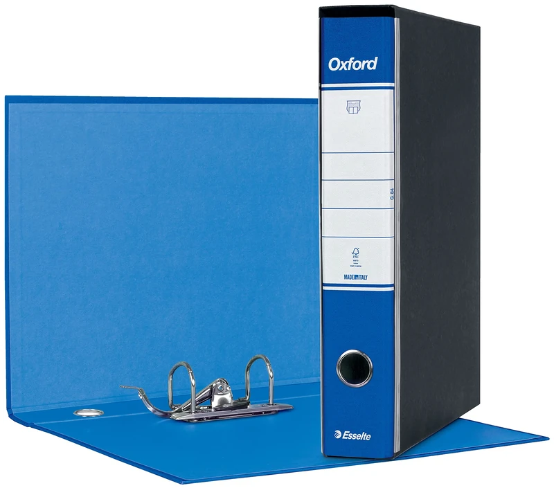 Esselte Oxford File with Mechanism No.1 in Protocol Format with 5 cm Spine - Blue, 8 Pieces