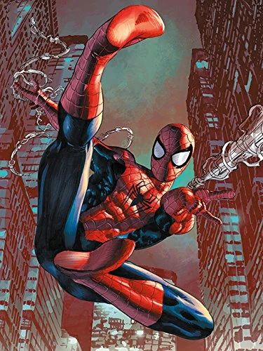 Pyramid International "Web Sling Spider-Man Canvas Print, Multi-Colour, 60 x 80 x 1.3 cm