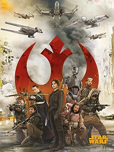 Pyramid International "Rebels Star Wars Rogue One Canvas Print, Multi-Colour, 60 x 80 x 1.3 cm