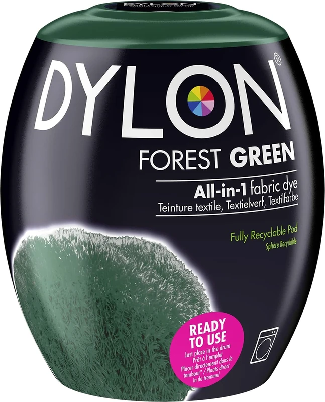 DYLON Washing Machine Fabric Dye Pod for Clothes & Soft Furnishings, 350g – Forest Green