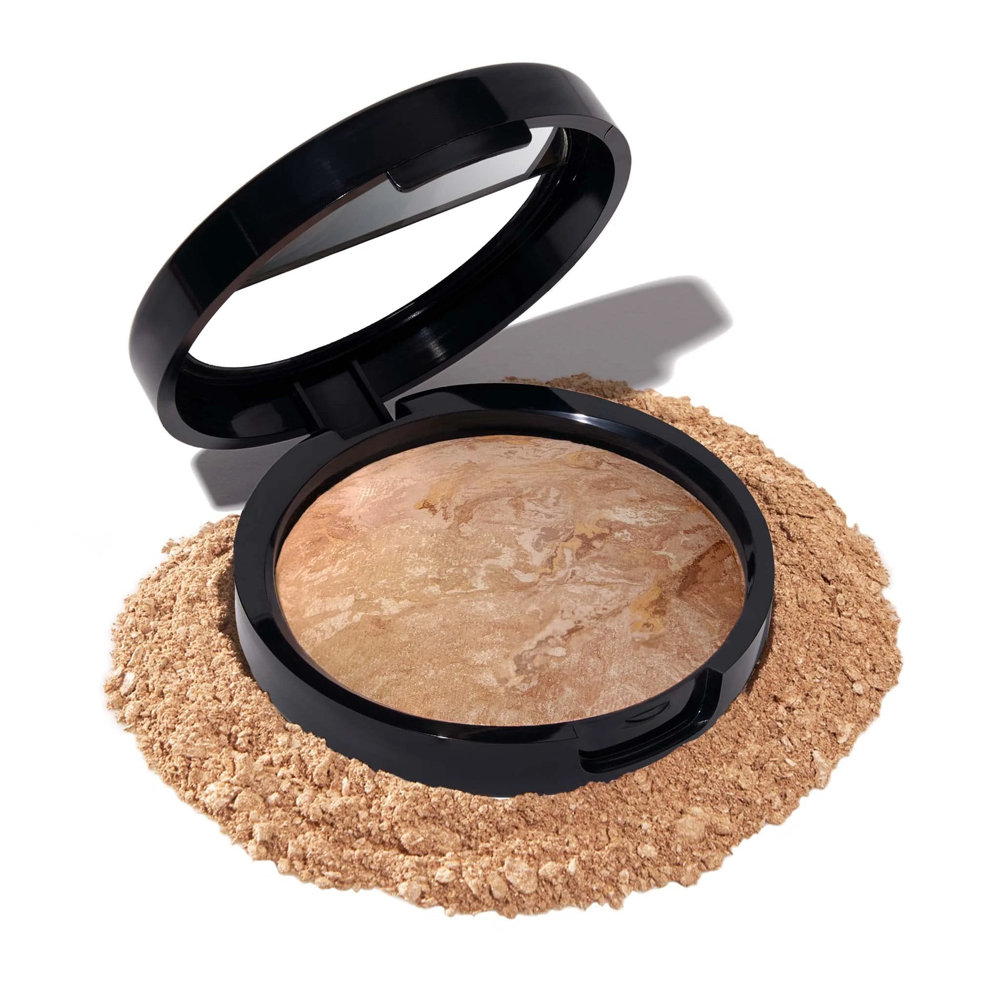 LAURA GELLER Baked Balance-n-Brighten Colour Correcting Powder Foundation (Medium) Buildable Light to Medium Coverage Baked Foundation, Demi-Matte Finish