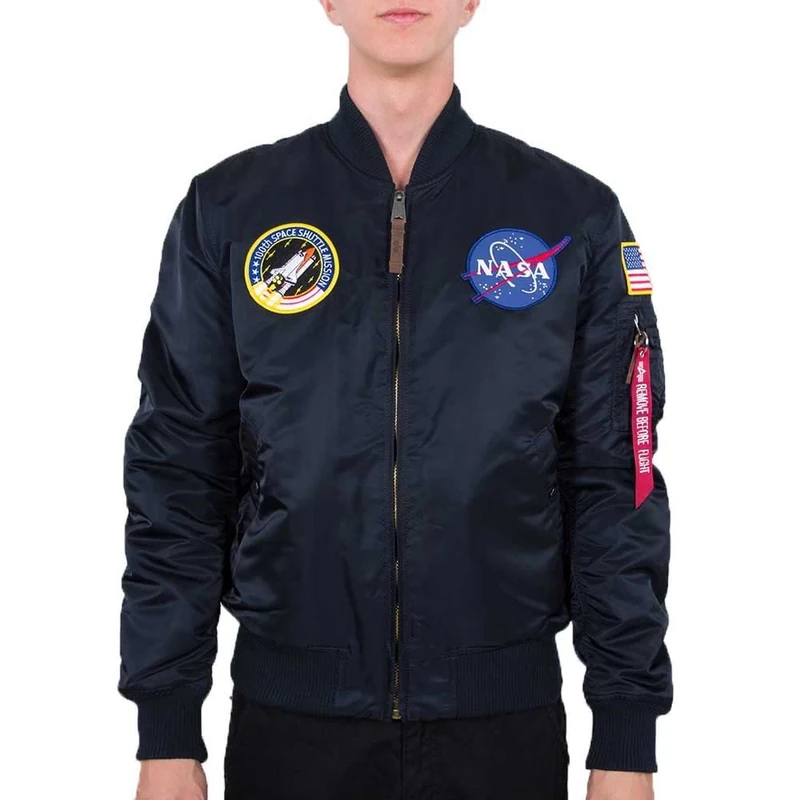 Alpha Industries MA-1 VF NASA Bomber Jacket for Men All Rep.Blue