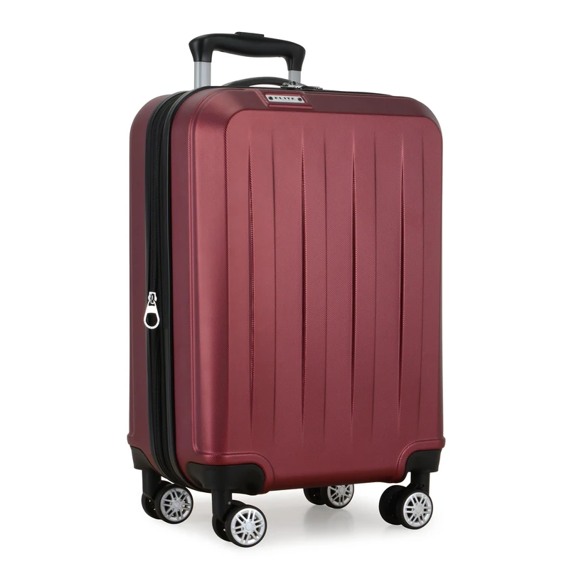 Elite Luggage Expandable Carry-on Spinner, Burgundy - Image 1
