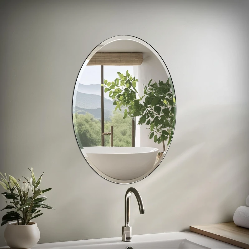 Gatco 1800 Oval Mirror Flush Mount Frameless - Image 1