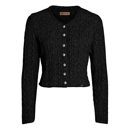 GIESSWEIN Women's Gerhild Trachtenstrickjacken, Black, 18