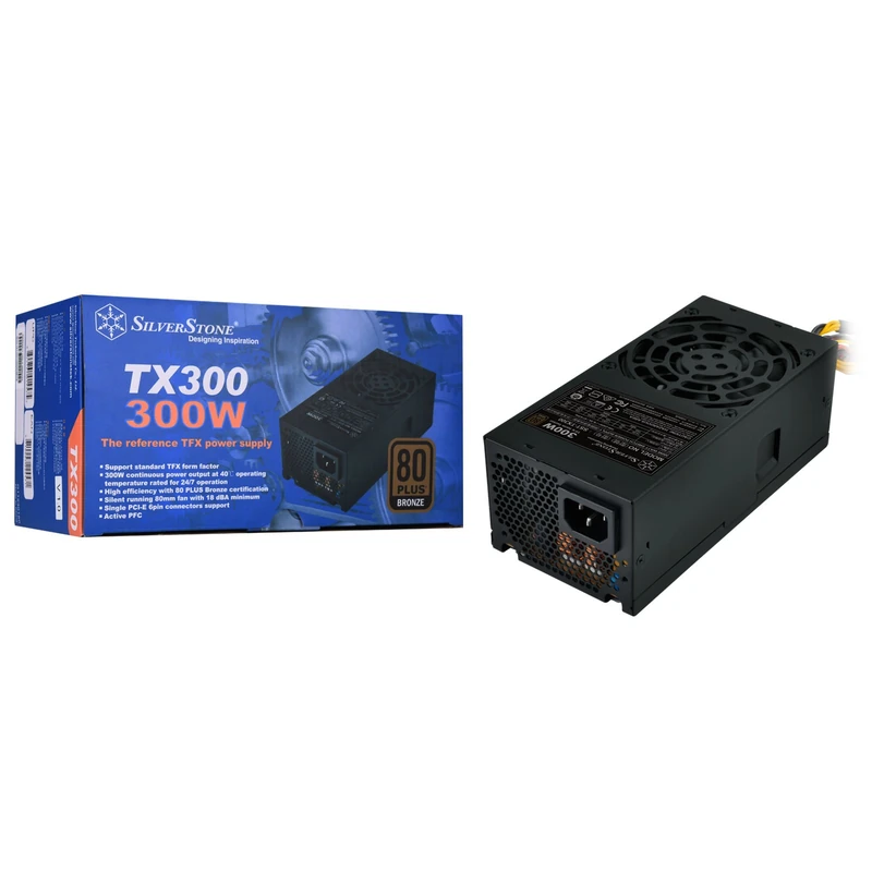 SilverStone SST-TX300 - TFX Series, 300W, 80 Plus Bronze PC Power Supply, Low Noise 80mm