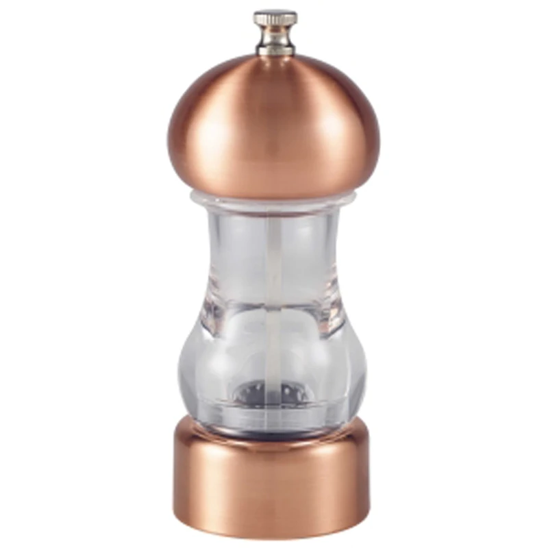 Genware Copper & Acrylic Salt or Pepper Grinder - Case of 6 - Salt and Pepper Mills, Salt Grinder