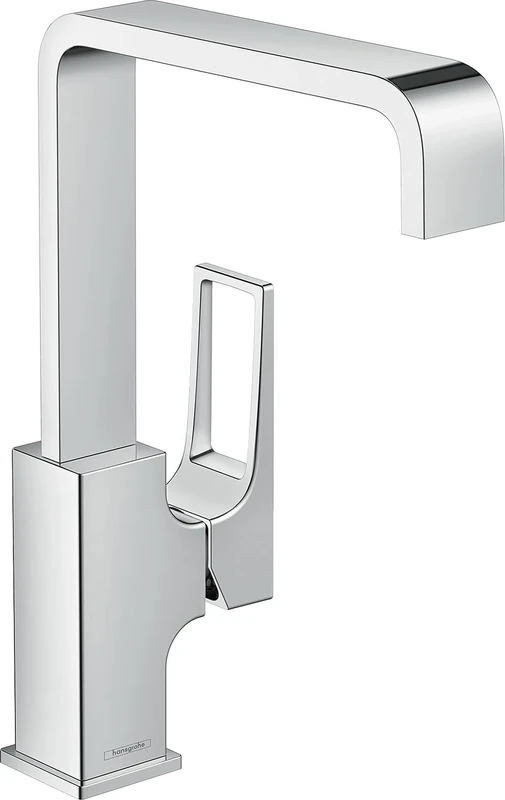 Hansgrohe Metropol Basin Mixer Tap 230 With Loop Handle And Push-Open Waste, Chrome, 74511000