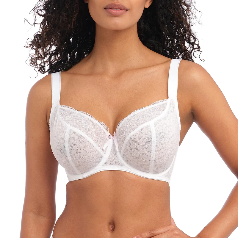 Freya womensAA1012Freya Fancies Underwire Balcony K Cup Bra Bra - White - 34JJ US