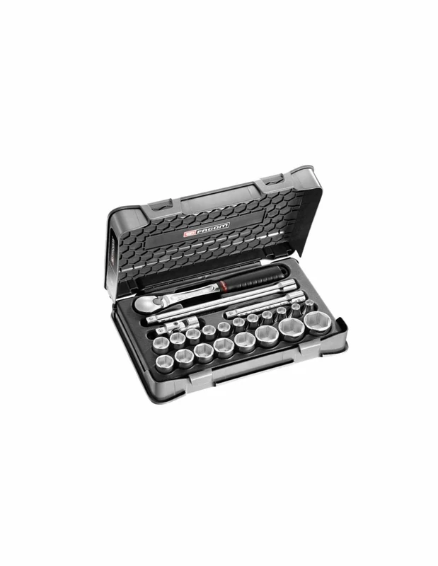 FACOM SL.161-3P6 Series SL.161 1/2" Metric 6-Point Socket Set, 23-Piece
