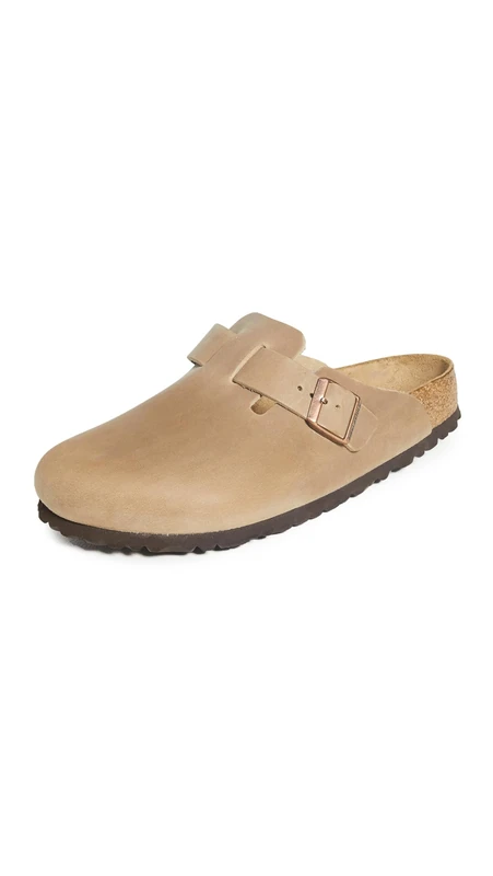 Birkenstock Men's Arizona SFB Tabacco, Oiled Leather Slippers, Tobacco Brown, 9.5 UK