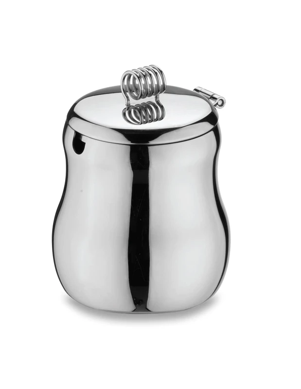 Café Stal Elements Stylish 18/10 Stainless Steel Sugar Bowl, Mirror Polished, 12oz