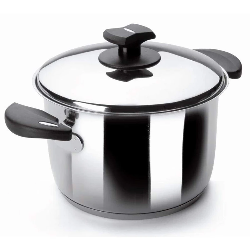 Lacor Professional Tableware 88120 – High Pot 20 cm with Lid f/Diffuser Stainless Steel Ladycor Lacor