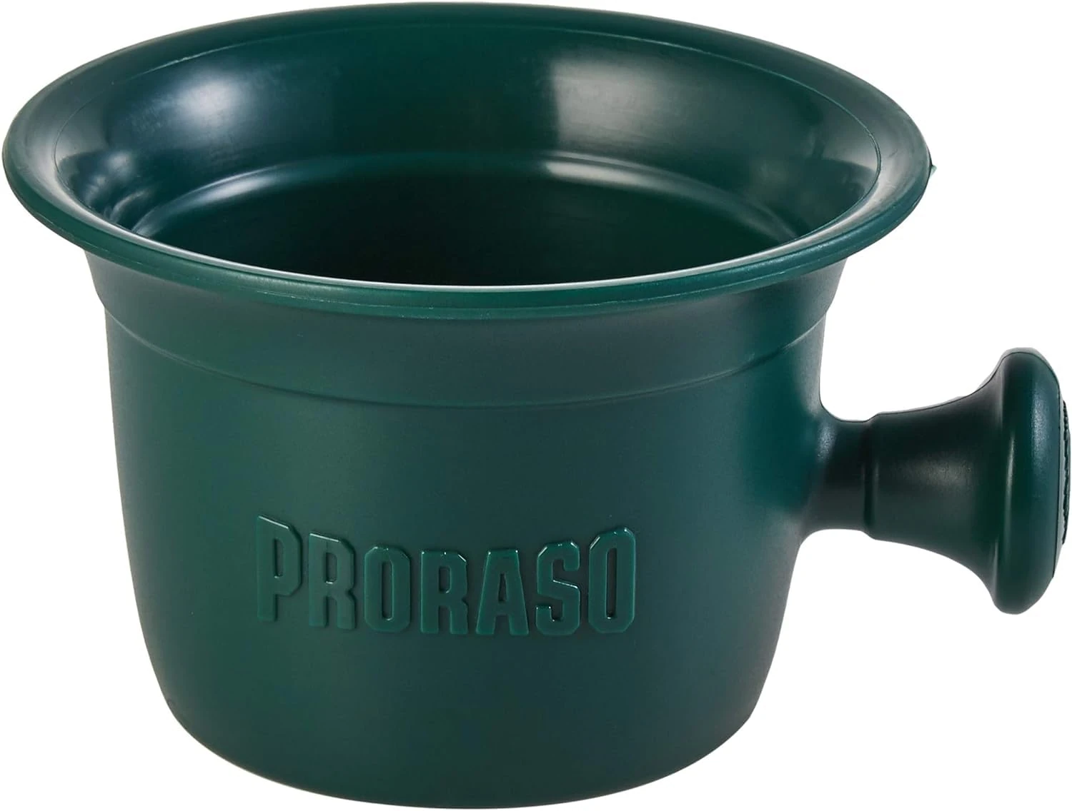 Proraso Professional Shaving Bowl with Handle, 300ml Capacity, Traditional Holder for Shaving Cream, Personal Grooming Gift for Men, Classic Green, Made in Italy