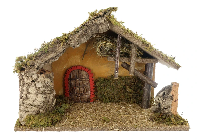Bertoni Empty Wooden Hut with Arc Door, Wood, Multi Colour, One Size - Image 1