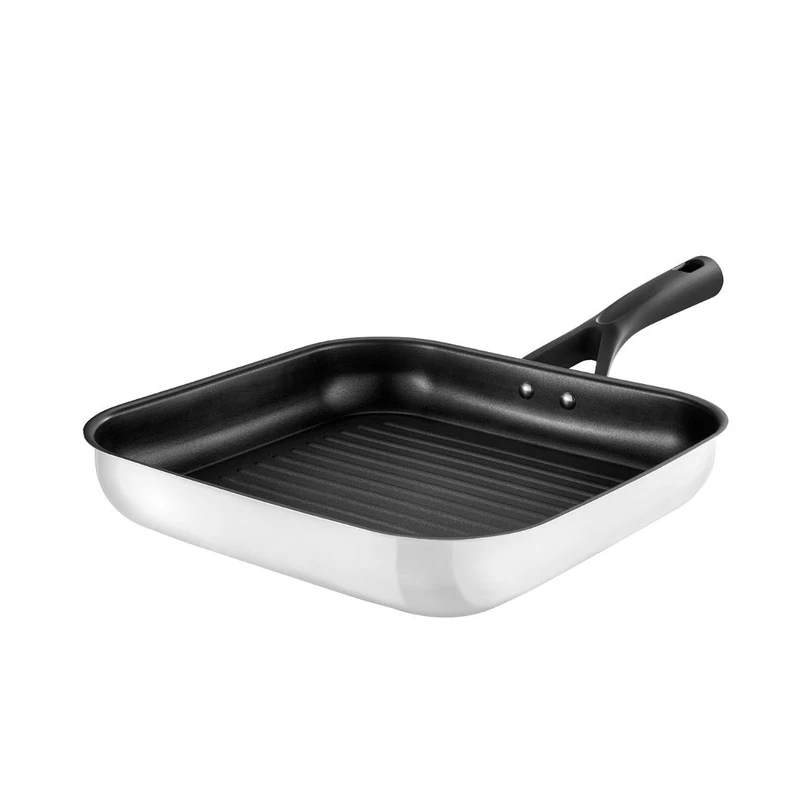 Pyrex Expert Grill 28 cm, Stainless Steel, Black and Grey - Image 1