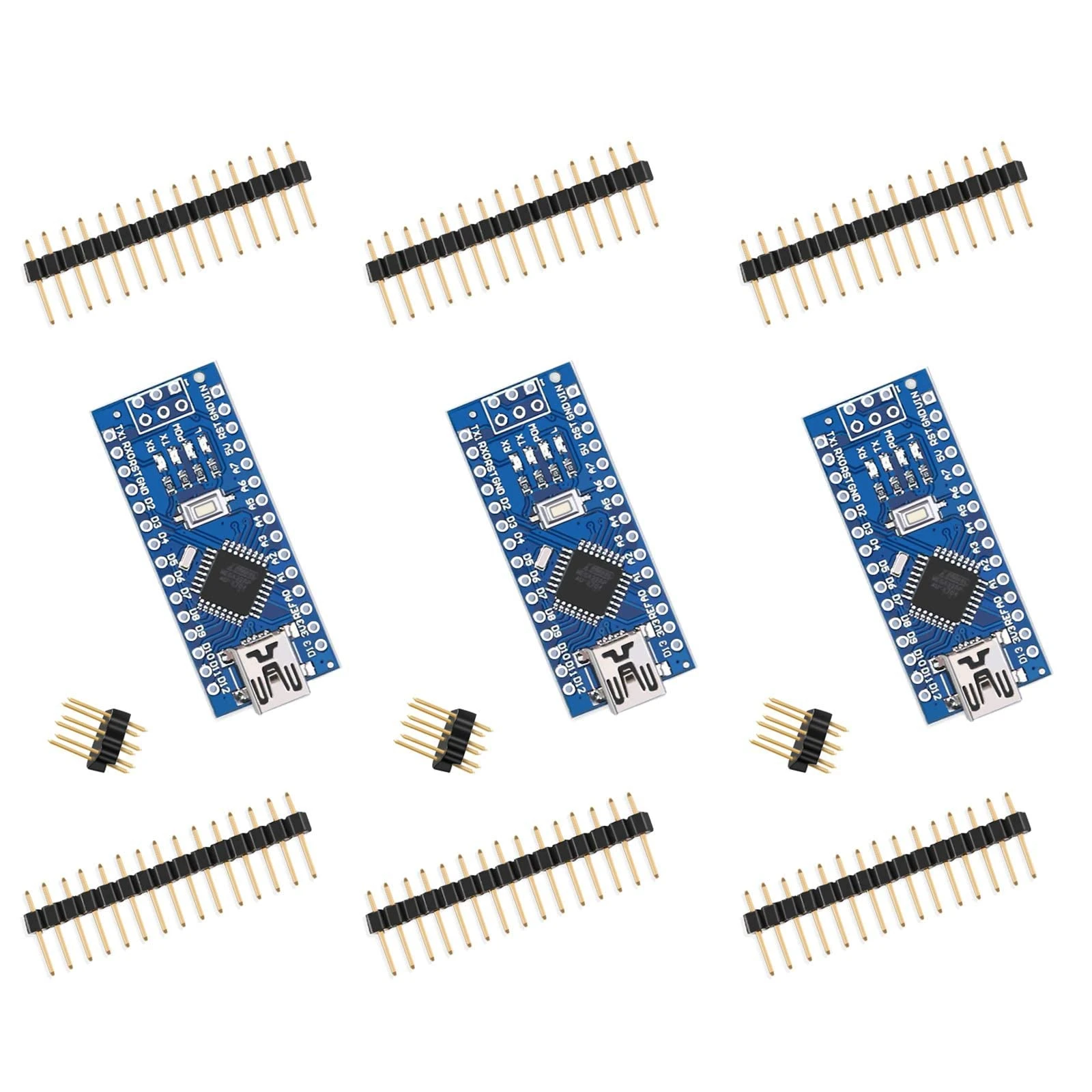 ELEGOO Nano Board 3pcs CH 340 Compatible with Arduino Nano V3.0