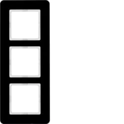 Berker Frame 3f. gl/sw 10136076 Q.7 Cover Frame 4011334449959