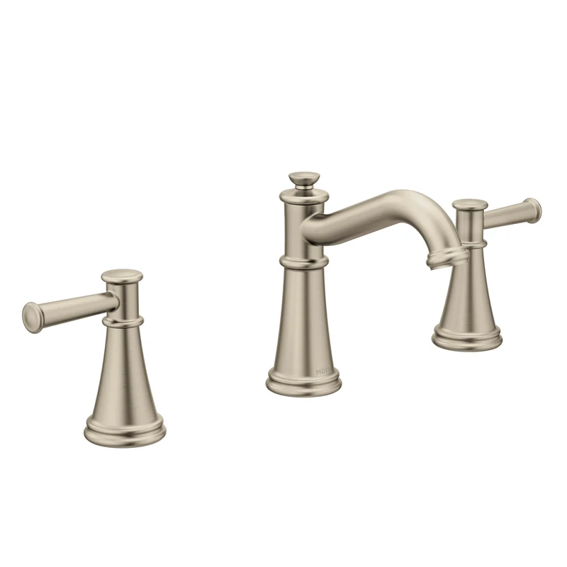 Moen T6405BN Belfield Two-Handle Widespread Bathroom Faucet, Brushed Nickel