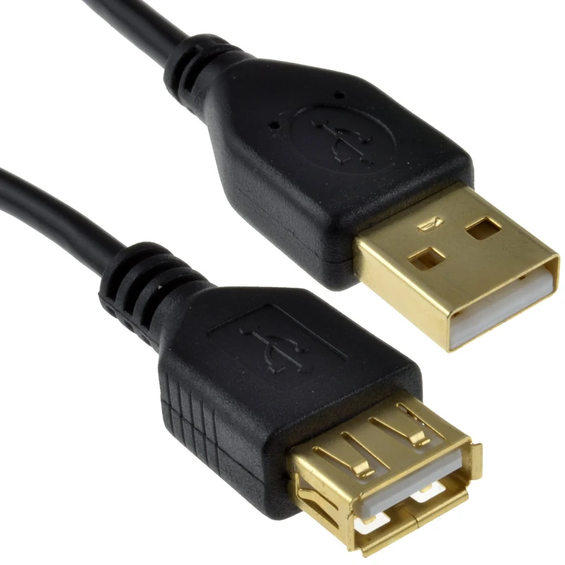 kenable GOLD USB 2.0 EXTENSION Lead 24AWG High Speed Cable A Plug to Socket 0.15m [0.15 metres]