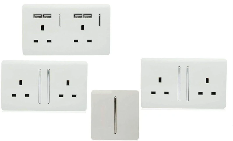 Trendi Switch Modern Switches/Sockets Conservatory/Garden Room Trade Pack White
