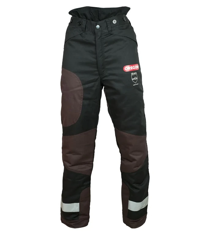 Oregon Yukon + Type A Class 1 (20 m/s) Chainsaw Protective Trousers for Sawing, Black, Size L (EU 50-52)