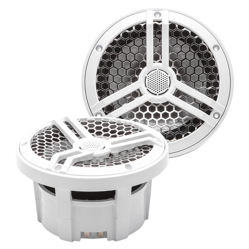 Skar Audio SK65M 6.5" 2-Way Marine Full Range 320 Watt Coaxial Speakers, Pair (White)