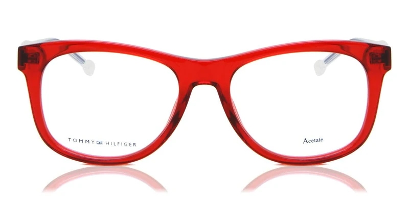 Tommy Hilfiger frame (TH-1502 C9A) Acetate Transparent Red - Blue print - Image 1