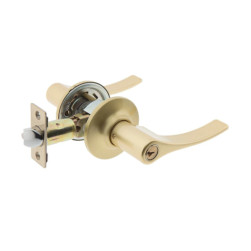 Tesa Assa Abloy 3B00U0LM Set of Barcelona Door Handles Matte Brass Function 00 Barcelona