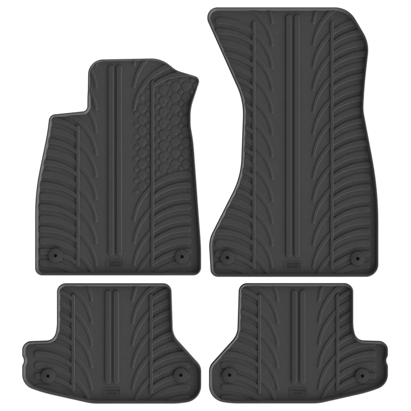 Gledring Rubber car mats set LHD compatible with Audi A5 Coupe 12/2016- (T profile 4-pieces + mounting clips)